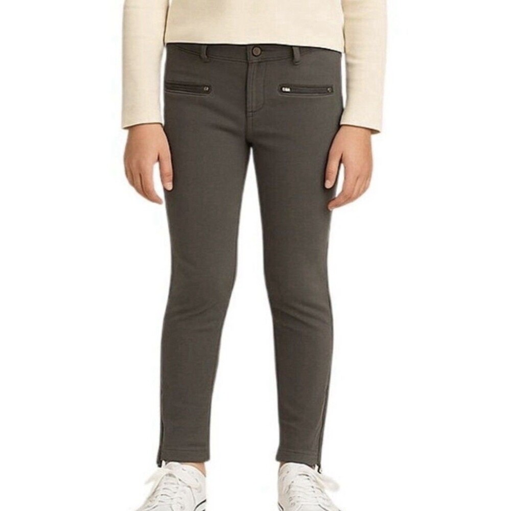 Hanna Andersson 90/3T "Zippy Knit Skinnies" Gray Stretchy